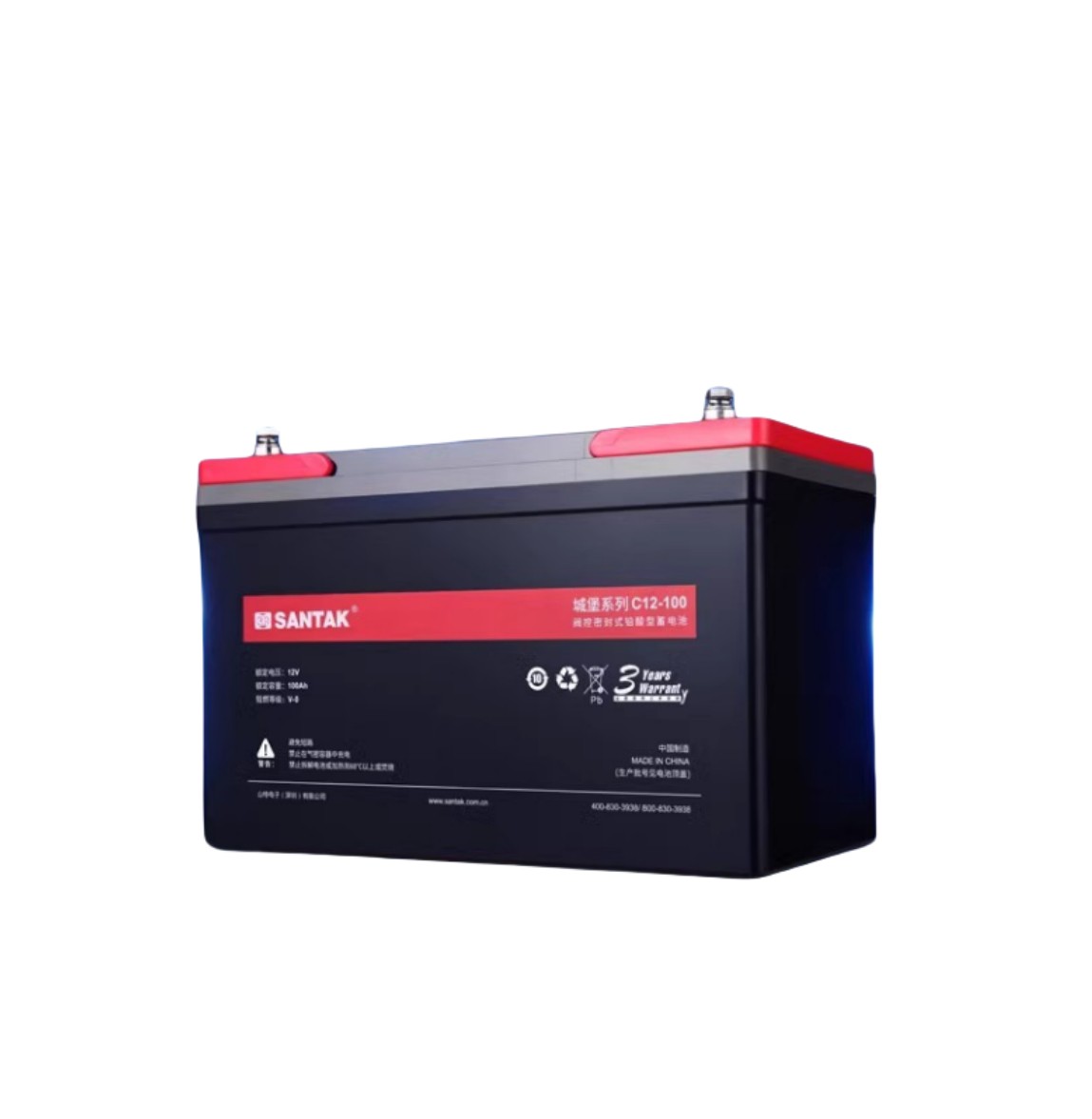 山特UPS电源专用电池铅酸蓄电池免维护12V26AH C12-26AH）